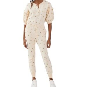 Something Navy Esmeralda Ruffle Jumpsuit